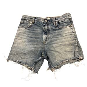 Faherty Denim Shorts Size 27 Blue Indigo Raw Hem Stretch Mid Rise Casual Summer